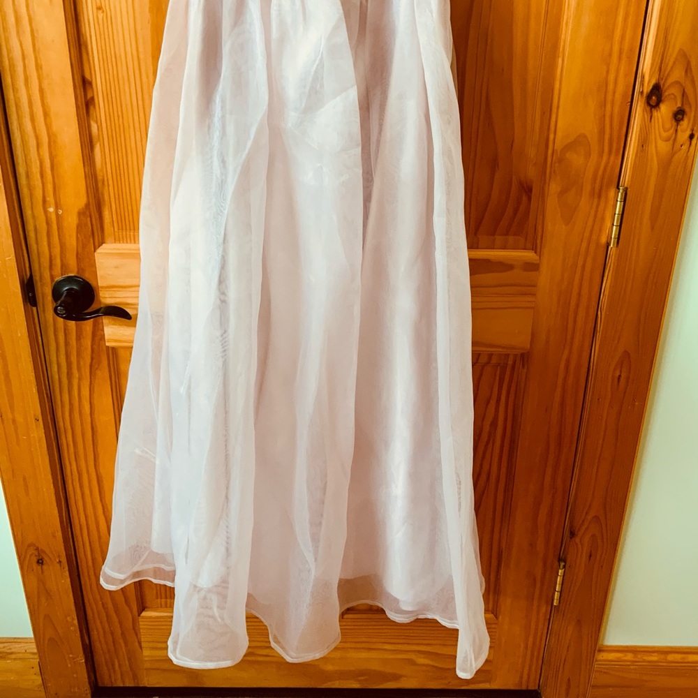 Tulle Satin silk  maxi skirt/ old rose color